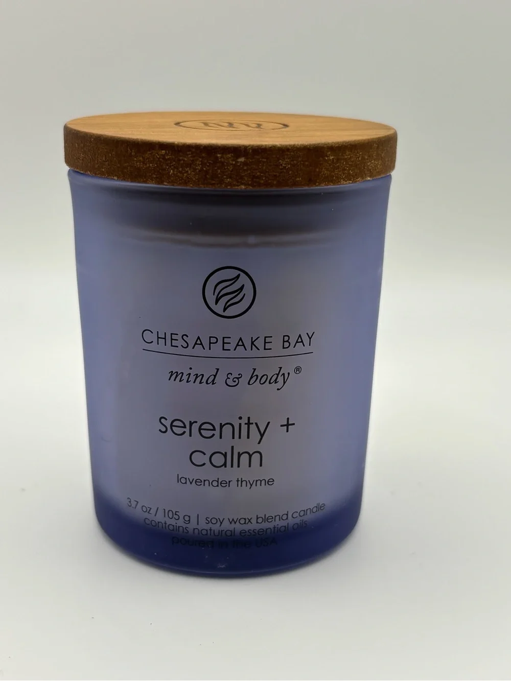 Chesapeake Bay Mind & Body Serenity + Calm Lavender Thyme Candle 3.7 oz New